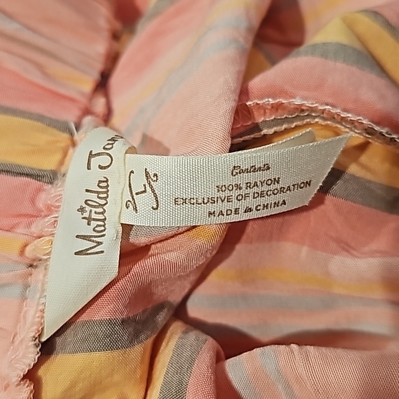 Matilda Jane Apricot tiered striped skirt size large - Picture 5 of 6